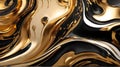 Luxury gold and black fluid background dynamic flow