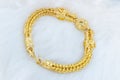 Luxury gold bracelet, Golden Dragon Pixiu or Pi Yao on white background