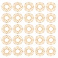 Luxury Gold Circles on White Pattern Texture Background Royalty Free Stock Photo