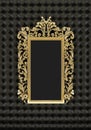 Luxury gold frame on the black background Royalty Free Stock Photo