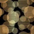 Luxury Gold Geometric Pattern Design on Black Background with Circle Texture Royalty Free Stock Photo