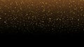 Luxury Gold Glitter Confetti on Dark Gradient Background Royalty Free Stock Photo