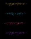 Luxury gold glitter particles on black background. glowing lights magic effects. Glow sparkles, vector illustration. Royalty Free Stock Photo