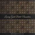 Luxury Gold indonesia Batik. Oriental floral vintage ornament. Simple geometric all over design