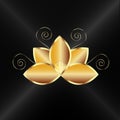 Luxury gold lotus symbol id card business logo design logo id card business image