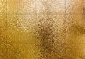 Luxury gold mosaic tiles background for bathroom or toilette tex Royalty Free Stock Photo