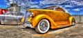 Luxury gold painted 1936 Ford convertible