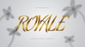 Luxury Gold Royale Text Style with Textured Effect