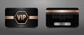 Luxury gold vip card and elegant black background, luxury design for vip members.