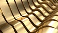 Luxury Gold Wave Abstract Background 3D Rendering