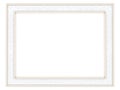 Luxury gold white leather trimmed frame border Royalty Free Stock Photo