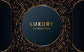 Luxury golden black background with gold glitters vector illustration Royalty Free Stock Photo