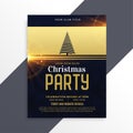 Luxury golden christmas party flyer template Royalty Free Stock Photo