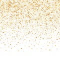 Luxury golden confetti, gold glittering particles background Royalty Free Stock Photo