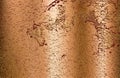 Luxury golden, copper metal gradient background with distressed cracked concrete texture