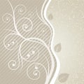 Luxury golden floral swirls and leaves background