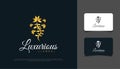 Luxury Golden Flowers Logo Design, Suitable for Spa, Beauty, Florists, Resort, or Cosmetic Product