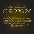 Luxury Golden Font and Numbers