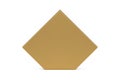 Luxury golden irregular pentagonal geometric figure marketing wall display or vertical stage vector