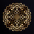 Luxury golden mandala background decoration. Decorative ornament in ethnic oriental style. Coloring book page.