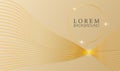 Luxury golden pastel abstract background golden line element