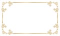 Luxury golden rectangle corner certificate border pattern design Royalty Free Stock Photo