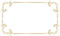 Luxury golden rectangle corner certificate border pattern element Royalty Free Stock Photo