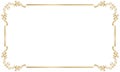 Luxury golden rectangle corner certificate border pattern vector Royalty Free Stock Photo