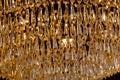 Luxury golden sparkling premium interior chandelier wealth