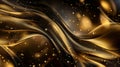 Luxury golden wave close-up background