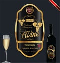 Luxury golden wine label template