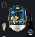 Luxury golden wine label template