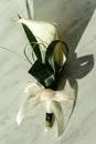 Luxury gorgeous wedding bouquet with white calla and lily for br Royalty Free Stock Photo