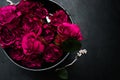 Luxury gothic style gift flower arrangement Royalty Free Stock Photo