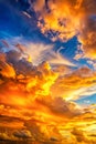 Luxury Gradient Orange Gold Clouds at Twilight for Background Royalty Free Stock Photo