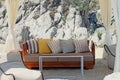 Luxury greek relax zone at Aegian sea. Royalty Free Stock Photo