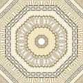 Luxury Greek vector seamless pattern. Repeat golden frames background. Greek key, meanders ethnic gold ornaments. Geometric