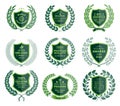 Luxury Green Badges Laurel Wreath Collection