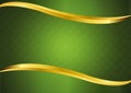 Luxury green with gold lines background vector design. Royalty Free Stock Photo