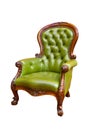 Luxury green leather armchair Royalty Free Stock Photo