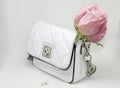 Luxury Handbag and Pearls Royalty Free Stock Photo