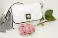 Luxury Handbag with Tender Rose.