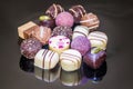 Luxury handmade chocolate candies assortment of delicious chocolates