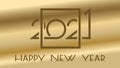 Luxury 2021 Happy New Year elegant design. Vector logo illustration of gold numbers 2021,