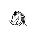 Luxury head horse icon illustration vector