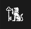 Luxury heraldic Royal Lion King logo design