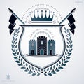 Luxury heraldic vector template. Vintage blazon.