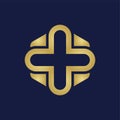 Luxury Hexagon Health Logo Design Template