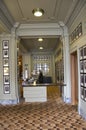 Luxury historic hotel lobby