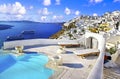 Luxury holidays in splendid Santorini island. Cyclades , Greece